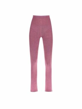 Isa Boulder ribbed Knit Jelly High-Waist Pink Pants-mauve small NWT